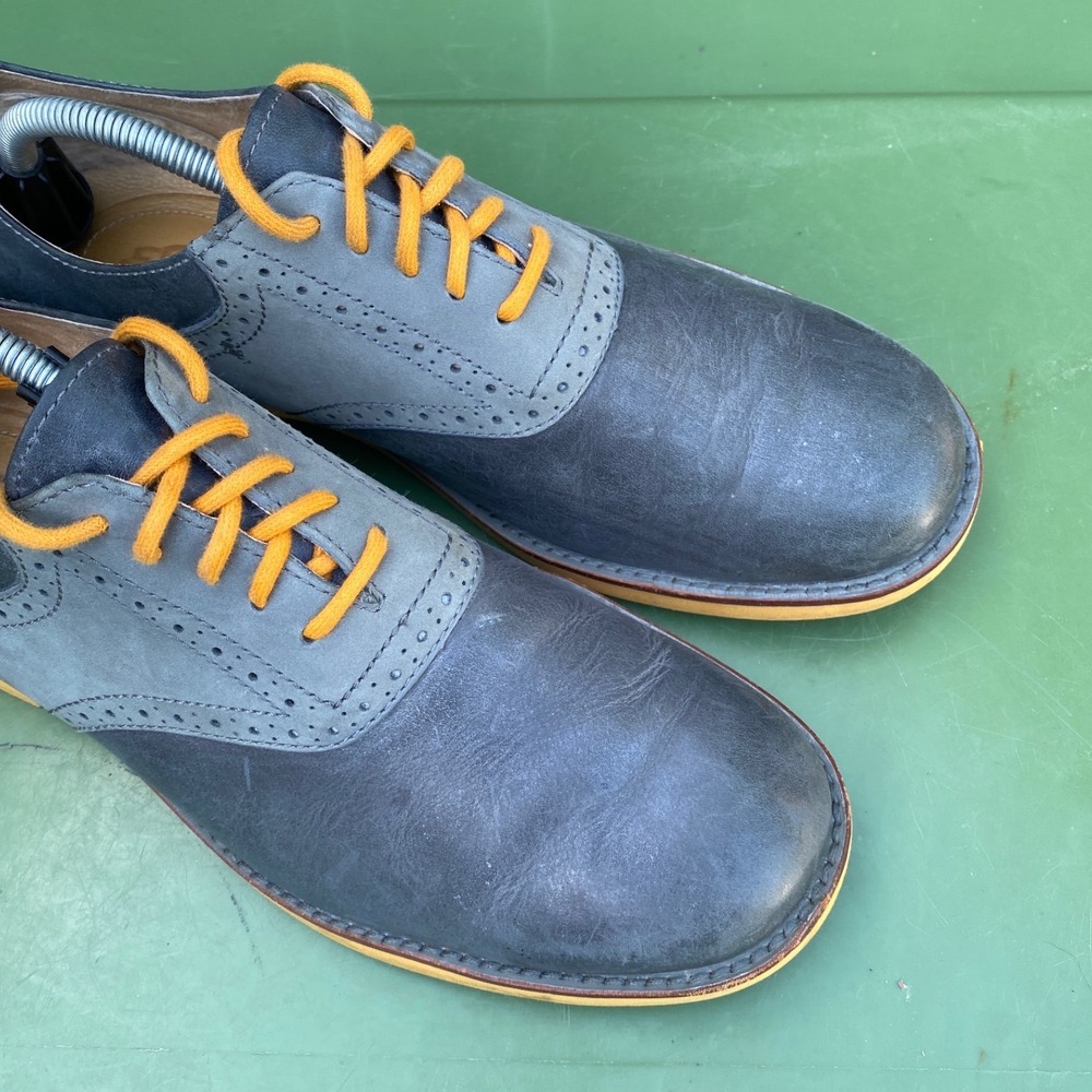 UGG Australia Mens Holston Wingtip Oxford Blue‎ Orange Leather 1002479 Size 10 - Picture 10 of 10